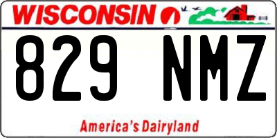 WI license plate 829NMZ