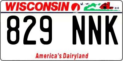 WI license plate 829NNK
