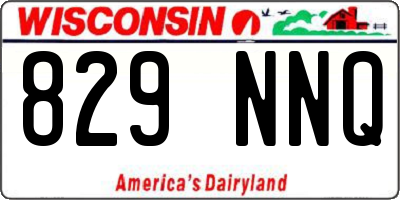 WI license plate 829NNQ