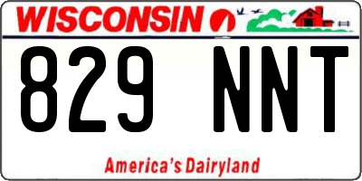 WI license plate 829NNT