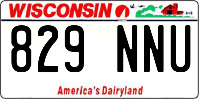 WI license plate 829NNU