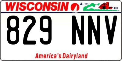 WI license plate 829NNV