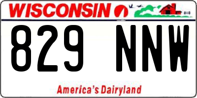 WI license plate 829NNW