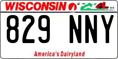 WI license plate 829NNY