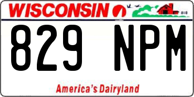 WI license plate 829NPM