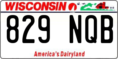 WI license plate 829NQB