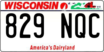 WI license plate 829NQC
