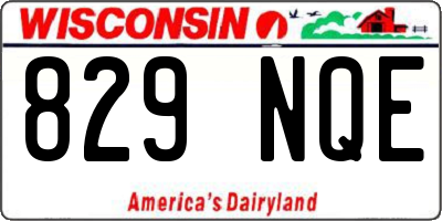 WI license plate 829NQE