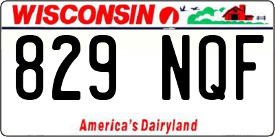 WI license plate 829NQF