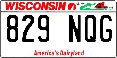 WI license plate 829NQG