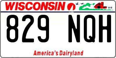 WI license plate 829NQH