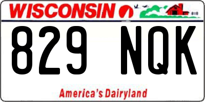 WI license plate 829NQK