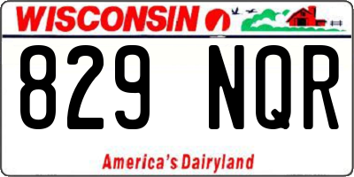 WI license plate 829NQR
