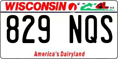WI license plate 829NQS