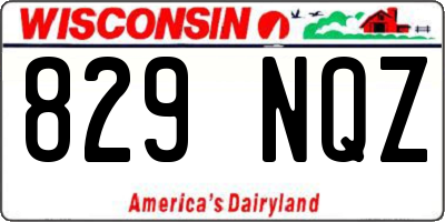 WI license plate 829NQZ