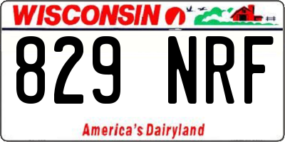 WI license plate 829NRF