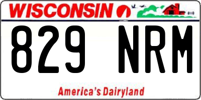 WI license plate 829NRM
