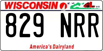 WI license plate 829NRR