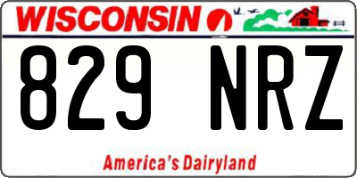 WI license plate 829NRZ