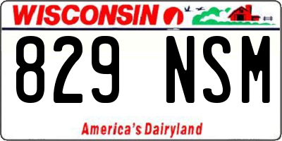 WI license plate 829NSM