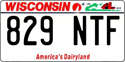 WI license plate 829NTF
