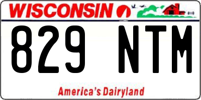 WI license plate 829NTM