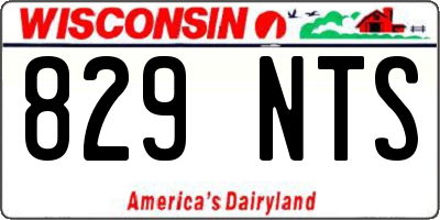 WI license plate 829NTS