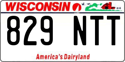 WI license plate 829NTT