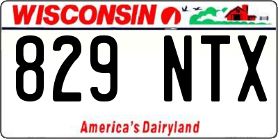 WI license plate 829NTX