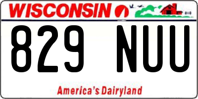WI license plate 829NUU