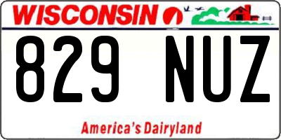 WI license plate 829NUZ