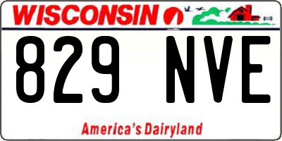 WI license plate 829NVE