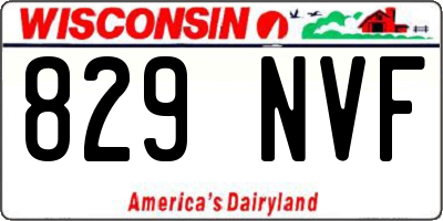 WI license plate 829NVF