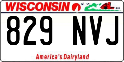 WI license plate 829NVJ