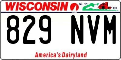 WI license plate 829NVM