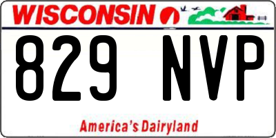WI license plate 829NVP
