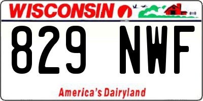 WI license plate 829NWF