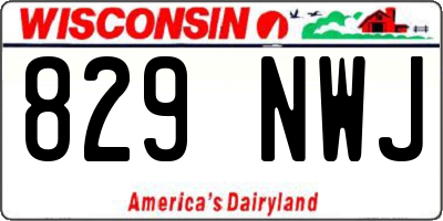 WI license plate 829NWJ