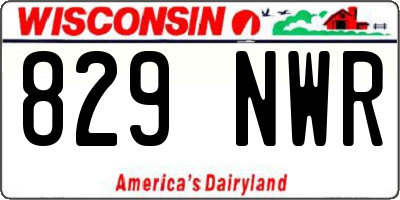 WI license plate 829NWR