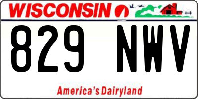 WI license plate 829NWV