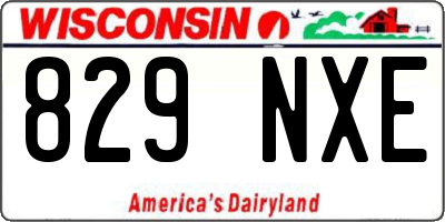 WI license plate 829NXE