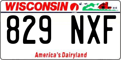 WI license plate 829NXF