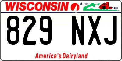 WI license plate 829NXJ