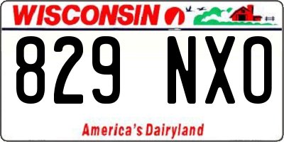WI license plate 829NXO