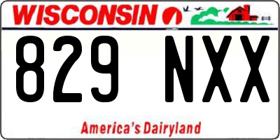 WI license plate 829NXX