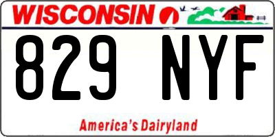WI license plate 829NYF