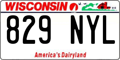 WI license plate 829NYL