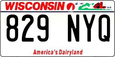 WI license plate 829NYQ