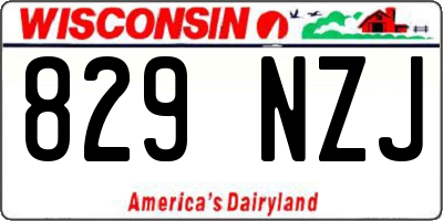 WI license plate 829NZJ