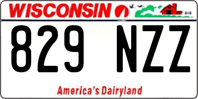 WI license plate 829NZZ